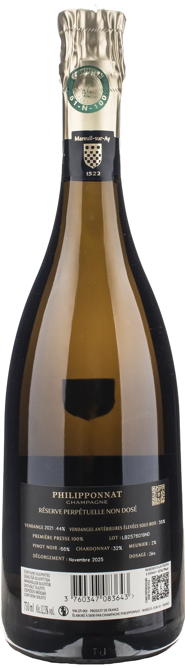 Philipponnat Champagne Reserve Perpetuelle Non Dose