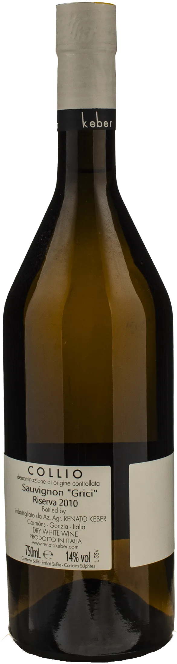 Renato Keber Collio Sauvignon Grici Riserva 2010