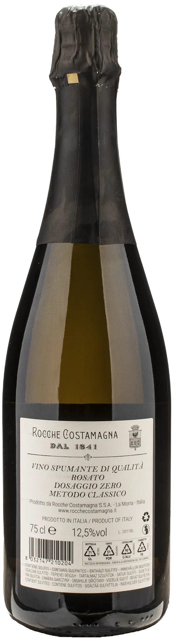 Rocche Costamagna Metodo Classico Rosè 1841 Dosaggio Zero
