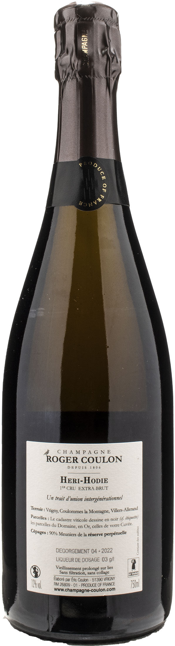Roger Coulon Champagne 1er Cru Heri Hodie Extra Brut