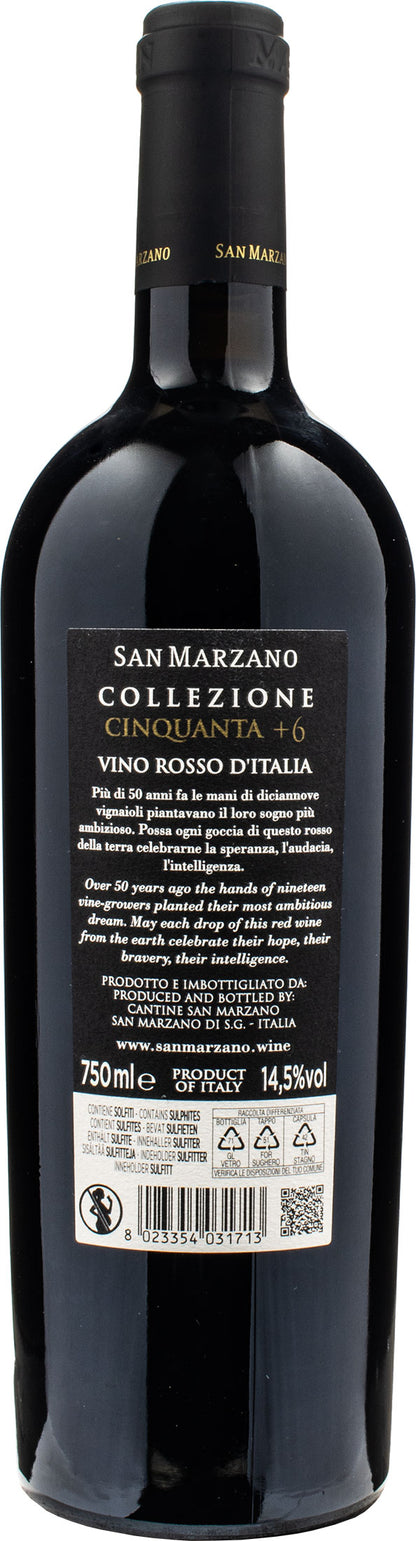 San Marzano Collezione Cinquanta Vino Rosso d'Italia