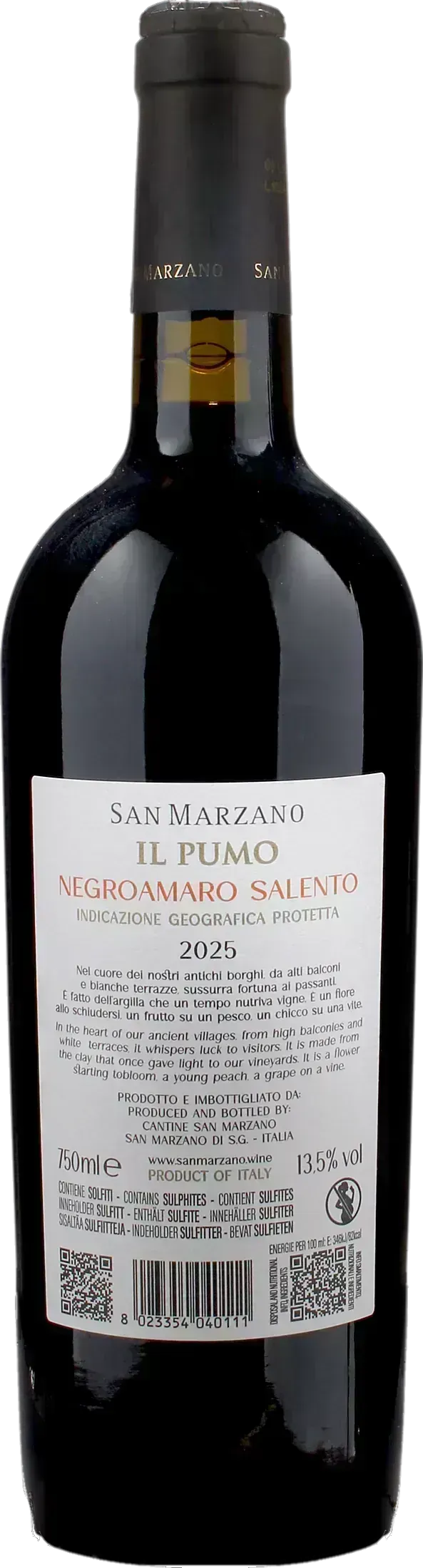 San Marzano Il Pumo Negroamaro Salento 2025