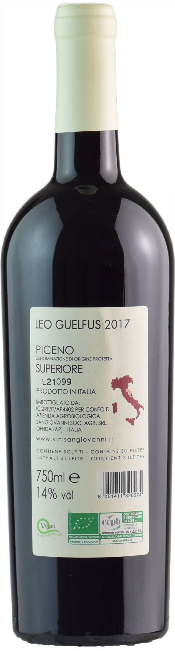 Sangiovanni Rosso Piceno Superiore Leo Guelfus Bio Vegan 2017