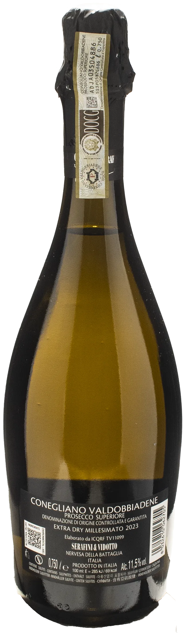 Serafini e Vidotto Conegliano Valdobbiadene Prosecco Superiore Bollicine di Prosecco Extra Dry 2023
