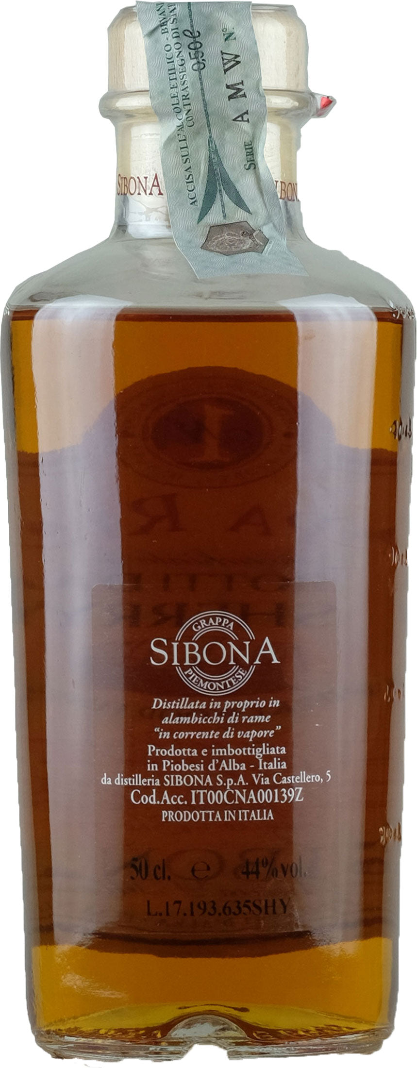 Sibona Grappa Reserve Sherry Wood Finish 0.5L