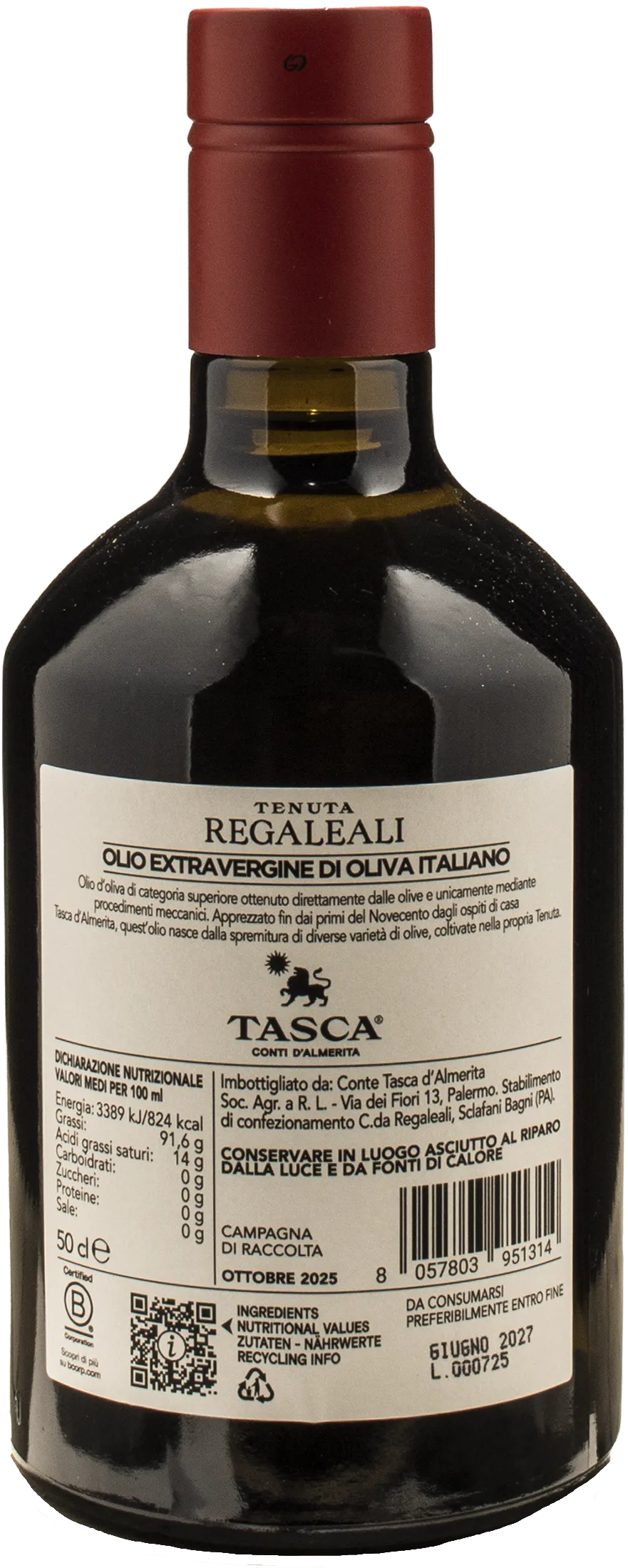 Tenuta Regaleali Olio Extra Vergine Di Oliva 0.5L 2025
