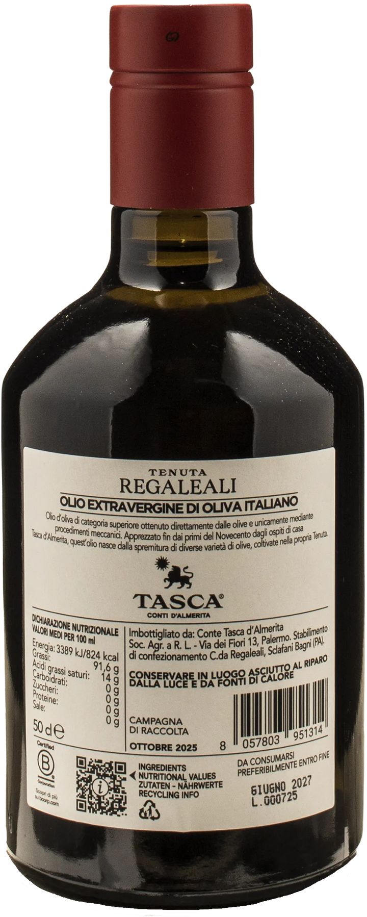 Tenuta Regaleali Extra Virgin Olive Oil 0.5L 2025