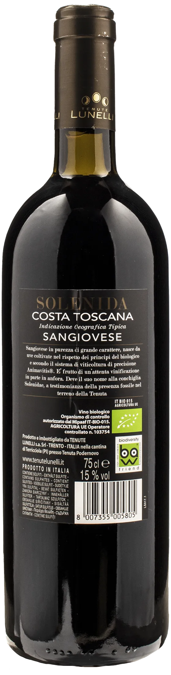 Tenute Lunelli Solenida di Podernovo Costa Toscana Sangiovese 2017