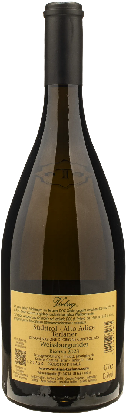 Terlano Pinot Bianco Vorberg Riserva 2023