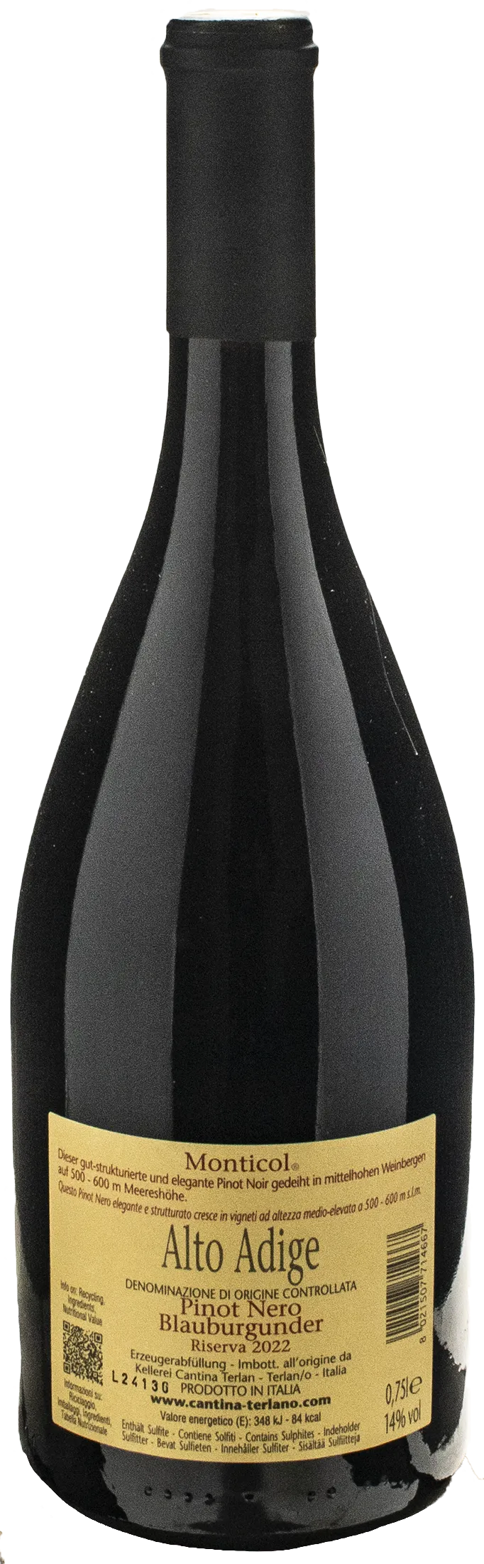 Terlano Pinot Nero Monticol Riserva 2022