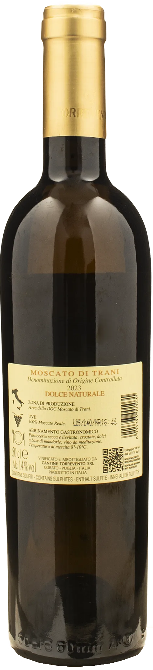 Torrevento Moscato di Trani Dulcis in Fundo Dolce Naturale 0.5L 2023
