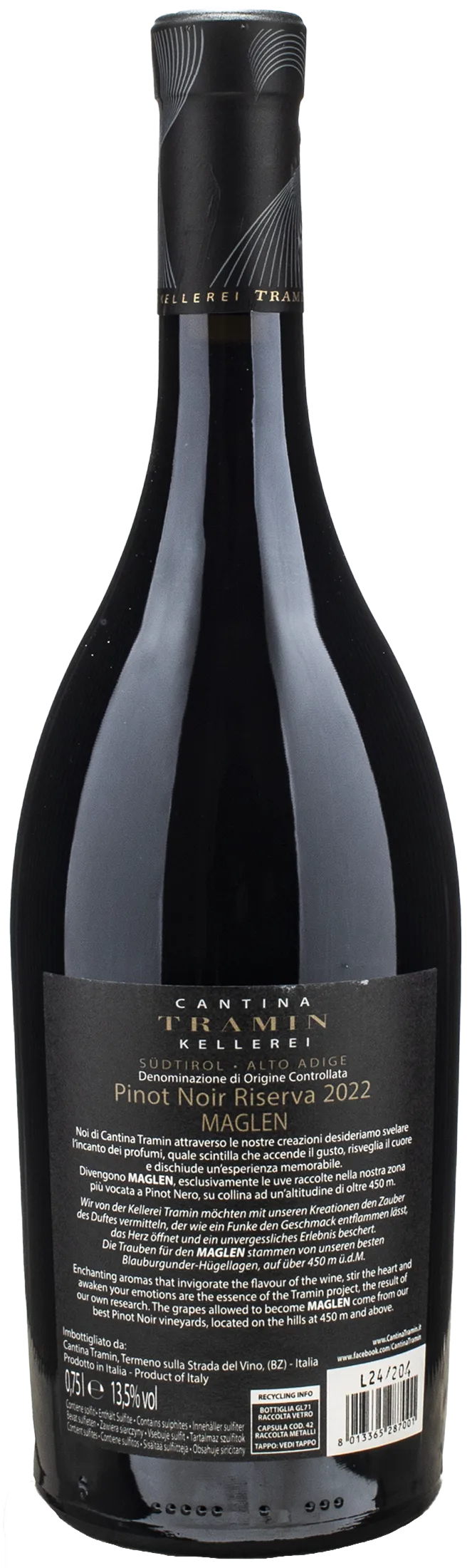 Tramin Pinot Nero Riserva Maglen 2022