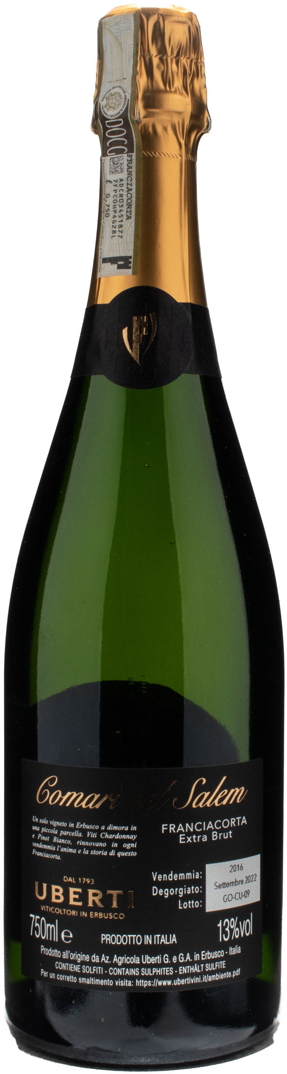 Uberti Franciacorta Comari del Salem Extra Brut 2016