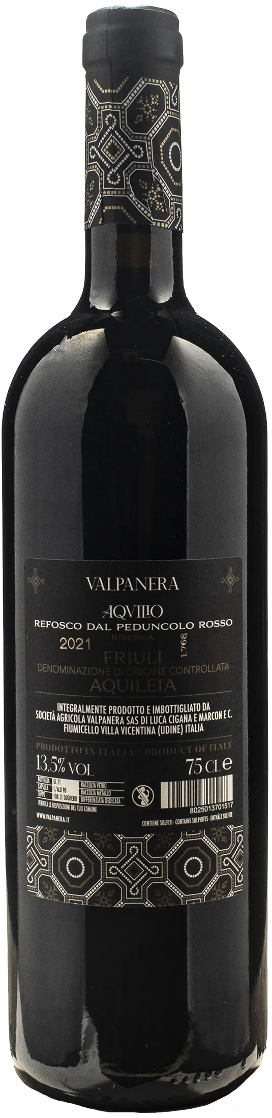 Valpanera Refosco dal Peduncolo Rosso Riserva Aqvilio 2021