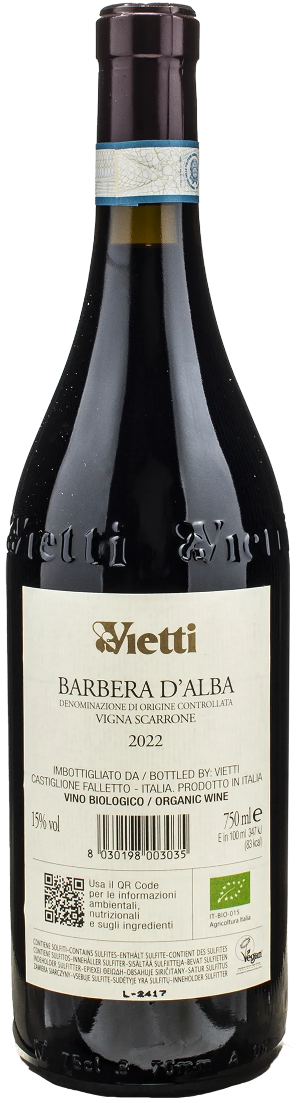 Vietti Barbera d'Alba Vigna Scarrone 2022