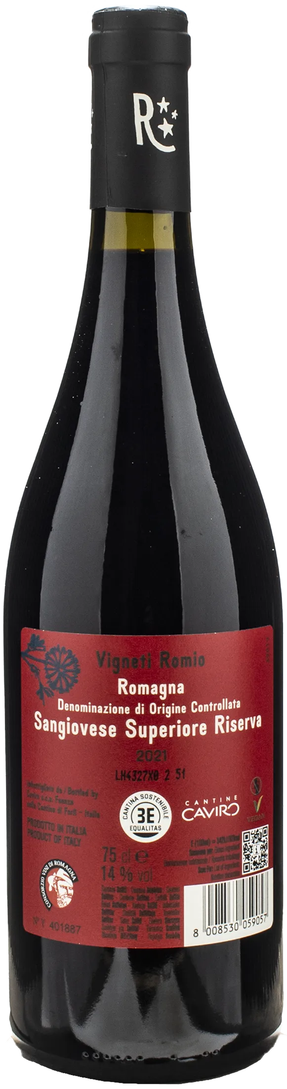 Vigneti Romio Sangiovese Superiore Riserva 2021