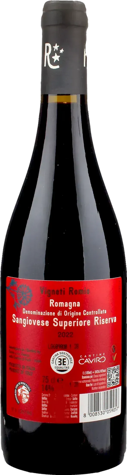 Vigneti Romio Sangiovese Superiore Riserva 2022