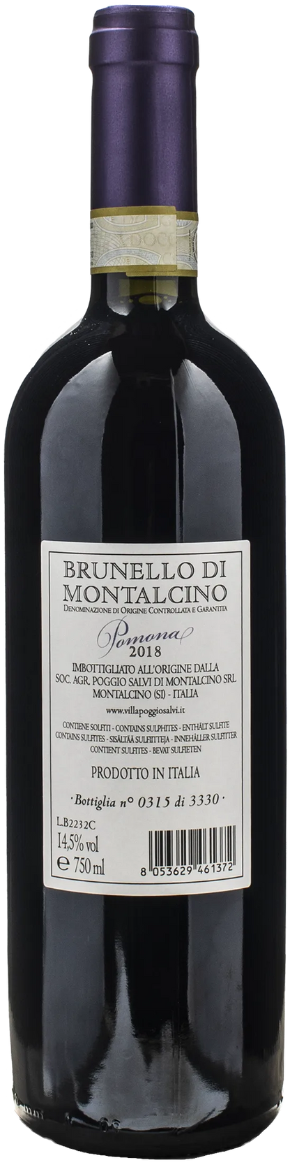 Villa Poggio Salvi Brunello Montalcino Pomona 2018