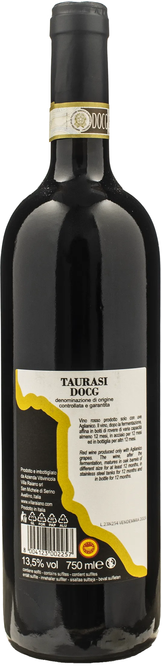 Villa Raiano Taurasi 2019