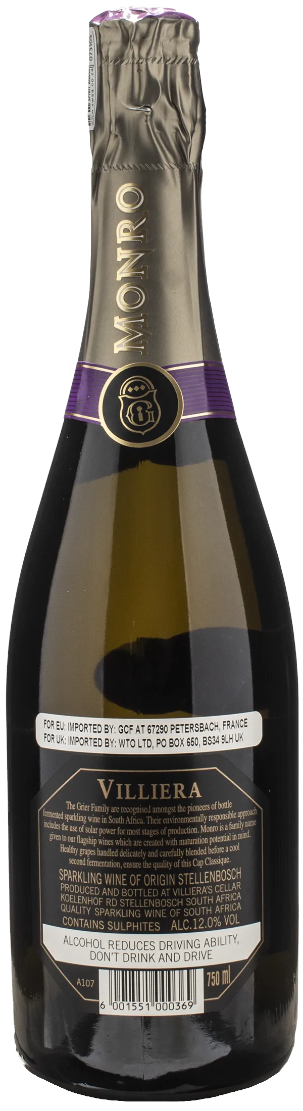 Villiera Methode Cap Classique Monro Brut 2017