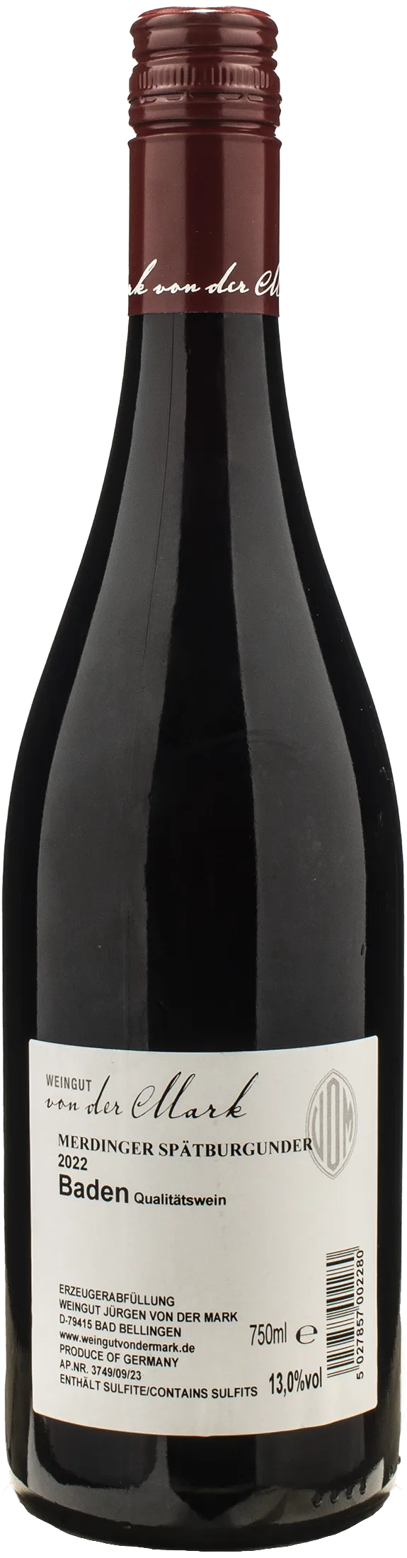 Von der Mark Spatburgunder Merdinger 2022