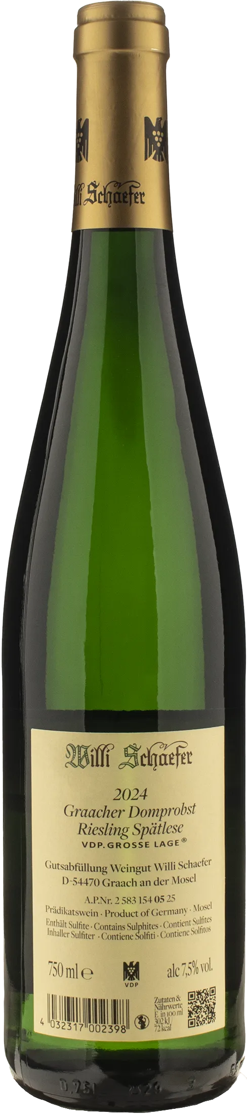 Willi Schaefer Graacher Domprobst Riesling Spatlese 2024