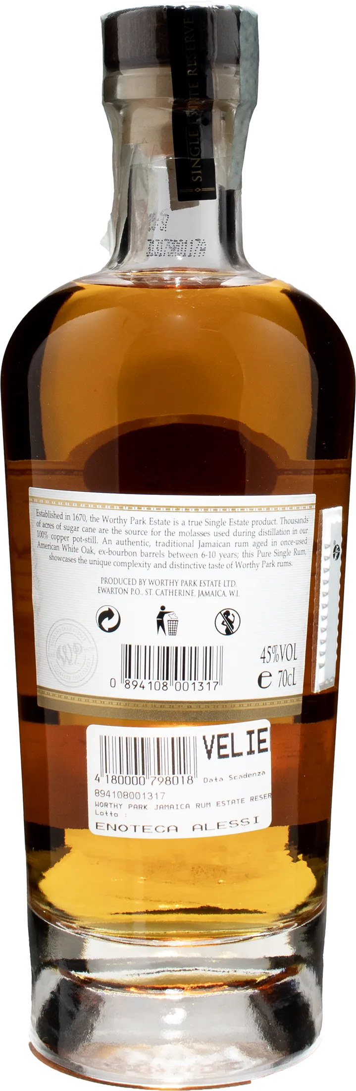 Worthy Park Single Estate Reserve 0.7L