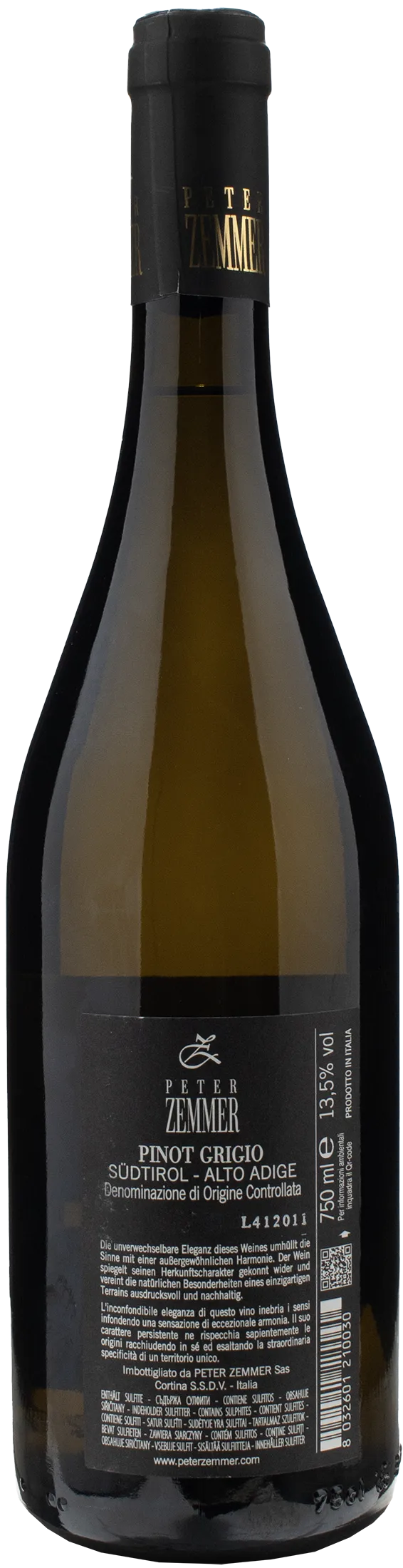 Zemmer Pinot Grigio 2023