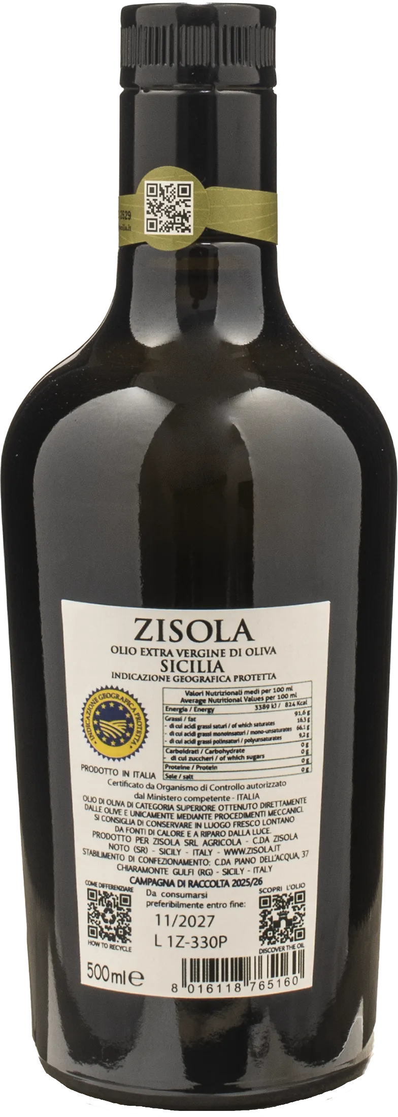 Zisola Sicilian Natives Olivenöl extra 0.5L 2025